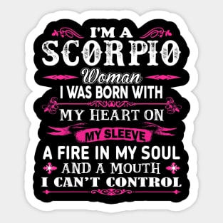 Scorpio Shirt I'm A Scorpio Woman T Shirt Zodiac Birthday Sticker